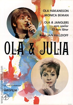 Ola och Julia 1967 movie poster Monica Ekman Ola Håkansson Jan Halldoff Rock and pop