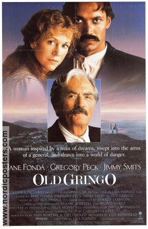 Old Gringo 1989 movie poster Jane Fonda Gregory Peck Jimmy Smits Luiz Puenzo