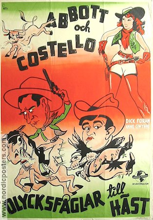 Ride em Cowboy 1944 movie poster Abbott and Costello Horses
