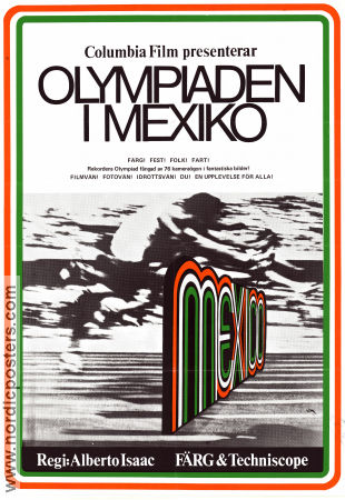 Olimpiada en México 1969 movie poster Enrique Lizalde Roberto Morales Alberto Isaac Sports Olympic Documentaries