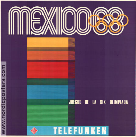 Olympic Games Mexico Telefunken 1968 poster 