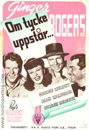 Tom Dick and Harry 1941 poster Ginger Rogers Garson Kanin