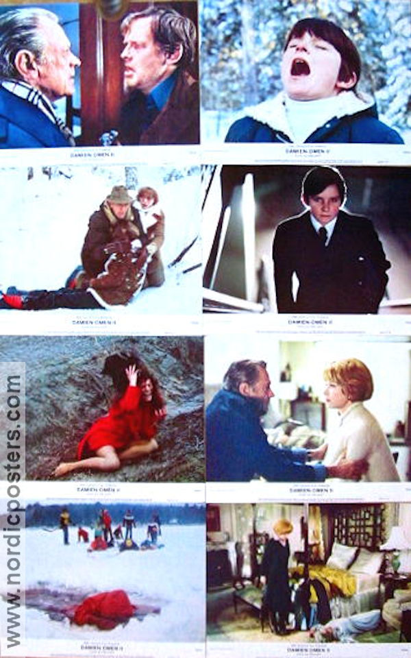 Damien: Omen II 1978 lobby card set William Holden Lee Grant Jonathan Scott-Taylor Don Taylor Birds