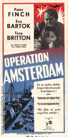Operation Amsterdam 1959 movie poster Peter Finch Eva Bartok Tony Britton Michael McCarthy
