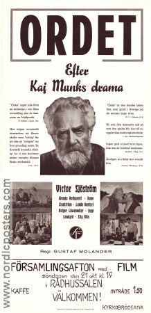Ordet 1943 movie poster Victor Sjöström Holger Löwenadler Inga Landgré Gustaf Molander