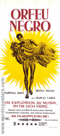 Black Orpheus 1959 movie poster Breno Mello Marpessa Dawn Lourdes de Oliveira Marcel Camus Musicals Country: Brazil