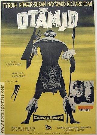 Untamed 1955 movie poster Tyrone Power Susan Hayward Country: South Africa