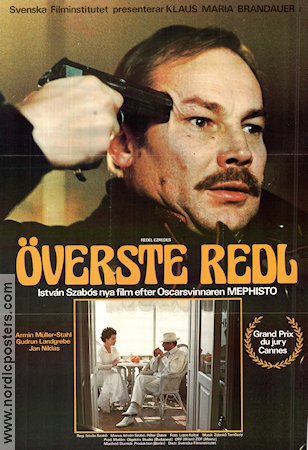 Oberst Redl 1985 movie poster Klaus Maria Brandauer Istvan Szabo Country: Hungary