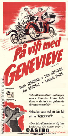 Genevieve 1953 movie poster Dinah Sheridan John Gregson Kay Kendall Henry Cornelius Cars and racing