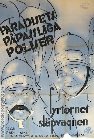 Paradisets påpassliga poliser 1937 movie poster Fyrtornet och Släpvagnen Fy og Bi Denmark