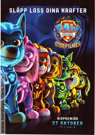 PAW Patrol: The Movie 2021 movie poster Tyler Perry Cal Brunker From TV Dogs Police and thieves Animation