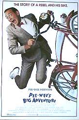 Pee Wee´s Big Adventure 1985 movie poster Pee Wee Herman Tim Burton Bikes