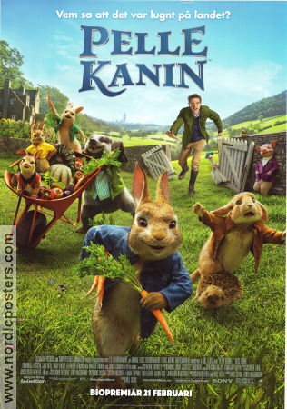 Peter Rabbit 2018 movie poster James Corden Will Gluck Animation