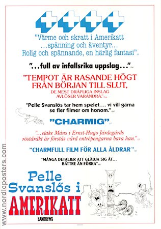 Pelle Svanslös i Amerikatt 1985 poster Stig Lasseby