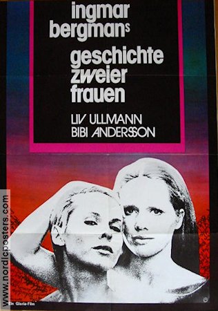 Persona 1966 movie poster Liv Ullmann Bibi Andersson Margaretha Krook Gunnar Björnstrand Ingmar Bergman Cult movies