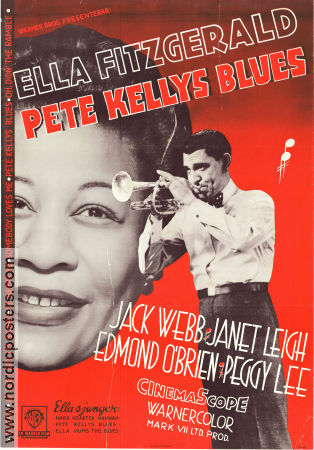 Pete Kelly´s Blues 1955 movie poster Ella Fitzgerald Janet Leigh Edmond O´Brien Peggy Lee Lee Marvin Jack Webb Jazz