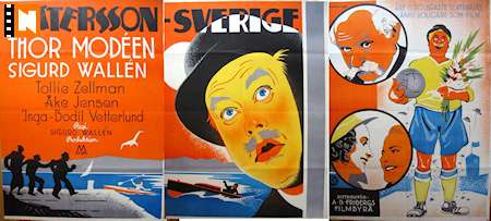 Pettersson Sverige 1934 movie poster Thor Modéen Sigurd Wallén Eric Rohman art Football soccer Find more: Large poster
