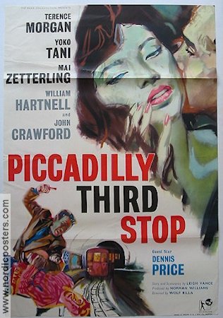 Piccadilly Third Stop 1962 movie poster Terence Morgan Mai Zetterling