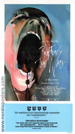 Pink Floyd The Wall 1982 movie poster Pink Floyd Bob Geldoff Christine Hargreaves James Laurenson Alan Parker Rock and pop Artistic posters