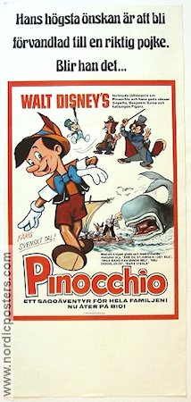 Pinocchio 1940 movie poster Dickie Jones Norman Ferguson Writer: Carlo Collodi Animation