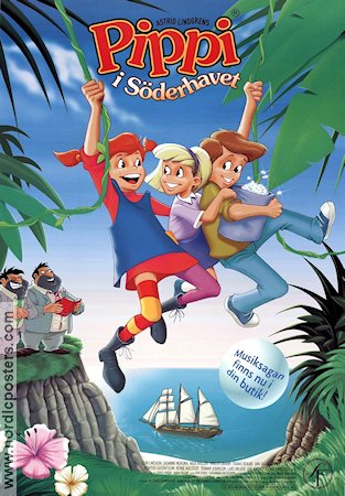 Pippi i Söderhavet 1998 movie poster Writer: Astrid Lindgren Find more: Pippi Långstrump From TV Animation