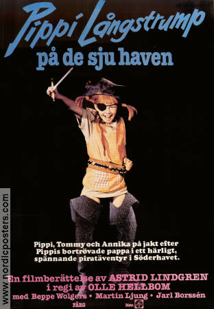 Pippi in the South Seas 1970 poster Inger Nilsson Olle Hellbom