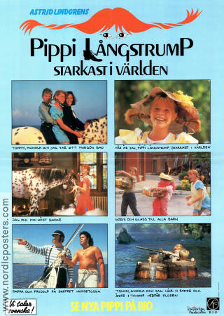 The New Adventures of Pippi Longstocking 1988 movie poster Tami Erin Ken Annakin Writer: Astrid Lindgren Find more: Pippi Långstrump