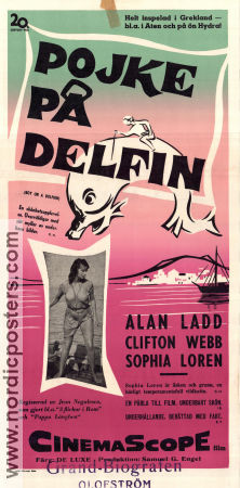 Boy on a Dolphin 1957 movie poster Alan Ladd Clifton Webb Sophia Loren Jean Negulesco