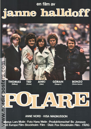 Polare 1976 movie poster Thomas Hellberg Ted Åström Göran Stangertz Anki Lidén Christer Jonsson Jan Halldoff Writer: Lars Molin