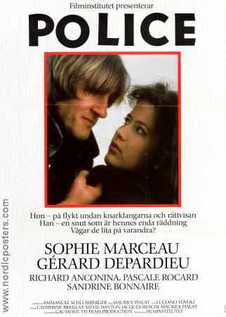 Police 1985 poster Sophie Marceau Maurice Pialat