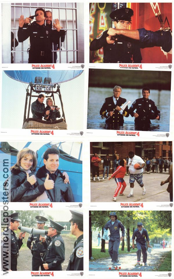 Police Academy 4: Citizens on Patrol 1987 lobby card set Steve Guttenberg Bubba Smith Michael Winslow Jim Drake Police and thieves