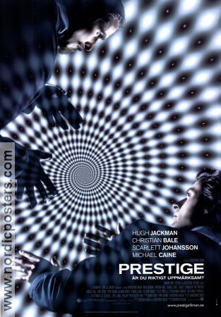 The Prestige 2006 movie poster Hugh Jackman Christian Bale Scarlett Johansson Christopher Nolan
