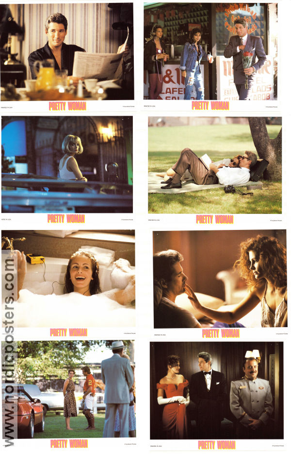 Pretty Woman 1990 lobby card set Richard Gere Julia Roberts Jason Alexander Garry Marshall Romance