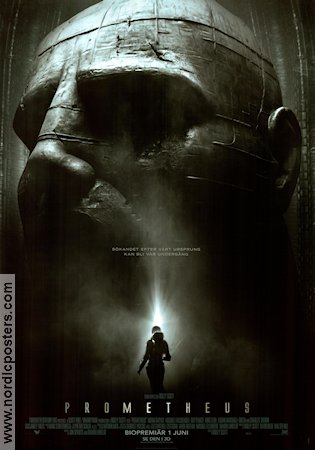 Prometheus 2012 movie poster Noomi Rapace Logan Marshall-Green Michael Fassbender Charlize Theron Ridley Scott Find more: Alien