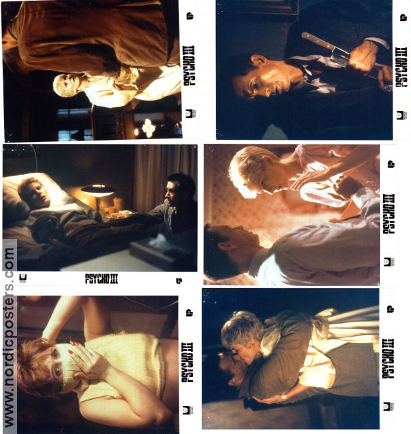 Psycho III 1985 lobby card set Diana Scarmid Jeff Fahey Anthony Perkins