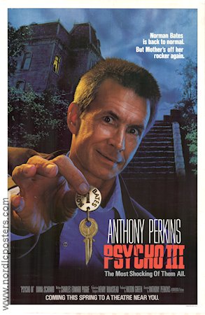 Psycho 3 1985 poster Diana Scarmid Anthony Perkins