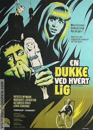 The Psychopath 1966 movie poster Patrick Wymark Margaret Johnston