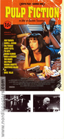 Pulp Fiction 1994 movie poster John Travolta Bruce Willis Uma Thurman Quentin Tarantino Cult movies
