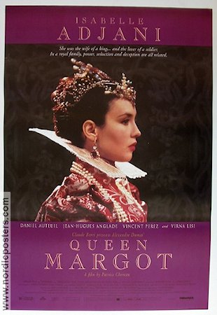 Queen Margot 1994 movie poster Isabelle Adjani Daniel Auteuil