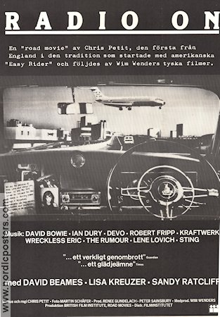 Radio On 1980 movie poster David Beames Chris Petit Cars and racing