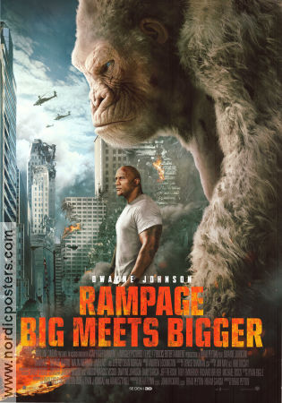 Rampage 2018 movie poster Dwayne Johnson Naomie Harris Malin Akerman Brad Peyton
