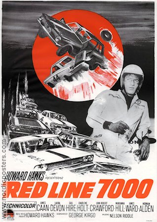 Red Line 7000 1965 movie poster James Caan Howard Hawks Cars and racing