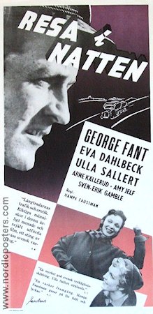 Resa i natten 1954 movie poster George Fant Eva Dahlbeck Ulla Sallert Hampe Faustman