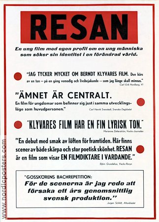 Resan 1967 movie poster Berndt Klyvare