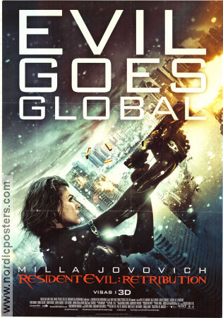 Resident Evil: Retribution 2012 movie poster Milla Jovovich Sienna Guillory Michelle Rodriguez Paul WS Anderson