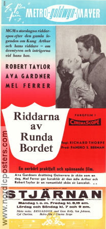 Knights of the Round Table 1953 movie poster Robert Taylor Ava Gardner Mel Ferrer Richard Thorpe Adventure and matine