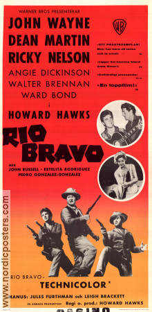 Rio Bravo 1959 movie poster John Wayne Dean Martin Ricky Nelson Howard Hawks