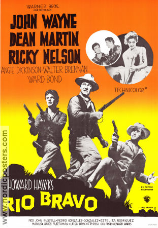 Rio Bravo 1959 movie poster John Wayne Dean Martin Ricky Nelson Howard Hawks