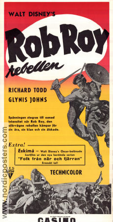 Rob Roy: The Highland Rogue 1953 poster Richard Todd Harold French