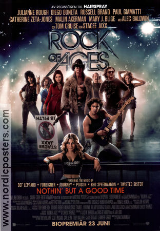 Rock of Ages 2012 movie poster Julianne Hough Diego Boneta Tom Cruise Adam Shankman Rock and pop